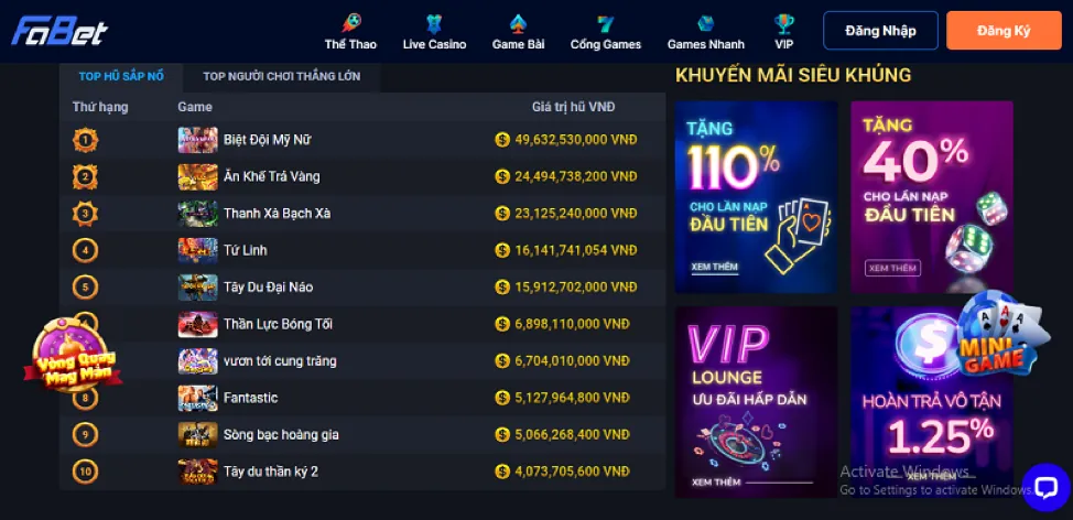 Khuyến mãi nổ hũ Winbet79